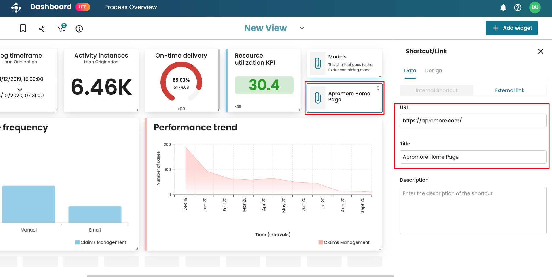 Chart Widget Example
