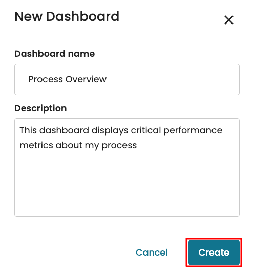Create Dashboard Step 2